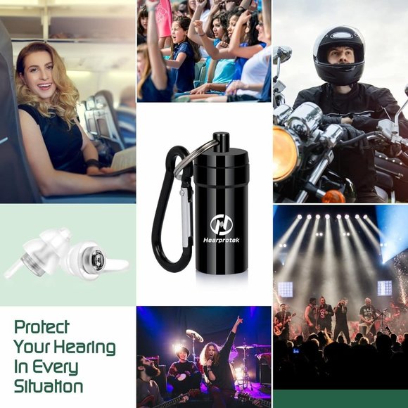 Hearprotek Music Earplugs Musicians Clubs Bars Loud Events Jam Sessions W Case - Picture 10 of 10